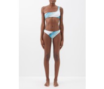 Bikini asymétrique à motif zigzag