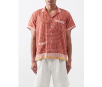 Patch-pocket Handwoven-cotton Shirt