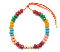 Love Jasper, Agate & Gold-plated Beaded Necklace