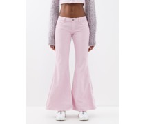 Low-rise Cotton-corduroy Flared Trousers