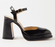 Malasana 90 Leather Platform Pumps