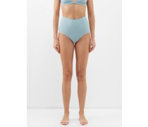 Santa Monica Reversible High-rise Bikini Briefs