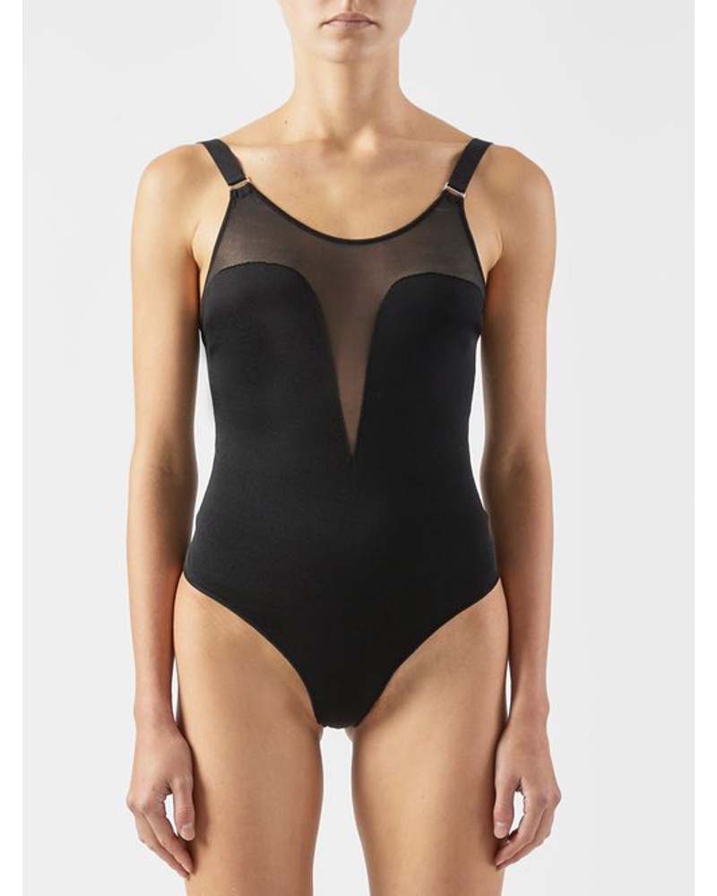 Alexander McQueen Damen Mesh-panel Jersey Bodysuit