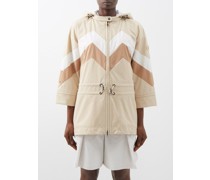 Parka en nylon à empiècements chevrons Yumi