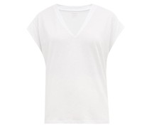 Le Mid V-neck Cotton T-shirt