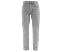 Jean droit taille haute en coton biologique Track
