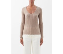 Sop-neck Cashmere Sweater