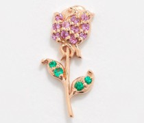 Gratitude Sapphire, Emerald & 18kt Rose-gold Charm