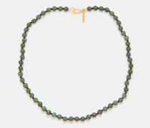 Tiny Boule Jade And 18kt Gold Vermeil Necklace