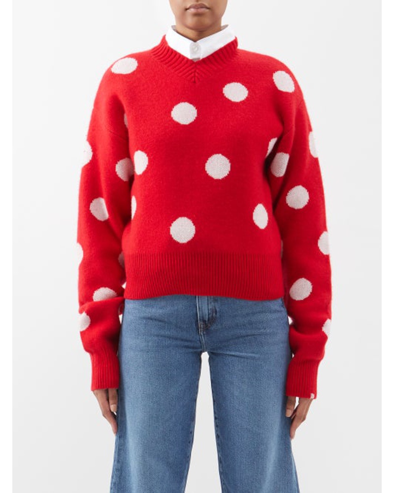 extreme cashmere Damen No.254 Demi Polka-dot Cashmere Sweater