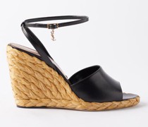 Paloma 95 Leather And Jute Wedges