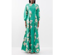Robe longue en coton mélangé imprimé floral Maddie
