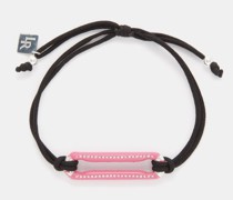 Link Diamond, Enamel And Silver Bracelet