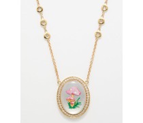 Mother-of-pearl, Diamond & 14kt Gold Necklace