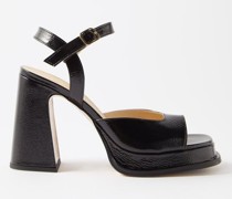 Gracia 100 Patent-leather Platform Sandals
