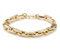 Diamond & 14kt Gold Chain-link Bracelet