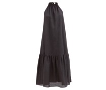 Ibiza Halterneck Organic-linen Midi Dress