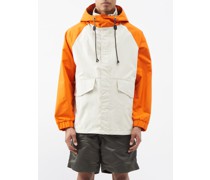 Colour-blocked Nylon-shell Hooded Parka