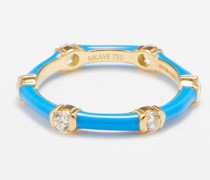 Zea Diamond, Enamel & 18kt Gold Ring