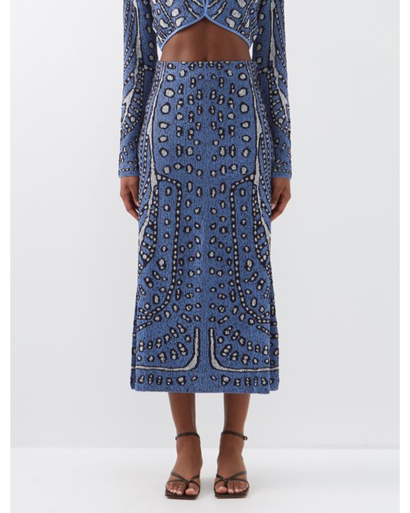 Altuzarra Damen Snell Jacquard-knit Midi Skirt