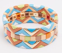 Puzzled Enamelled Bracelet Set