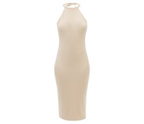 Ivone Halterneck Pima-cotton Blend Jersey Dress