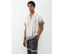 Seahorse-embroidered Cotton Shirt