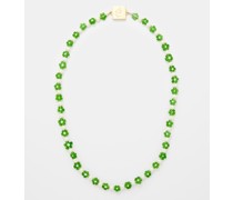 Amal Pearl, Millefiori & 14kt Gold-plated Necklace
