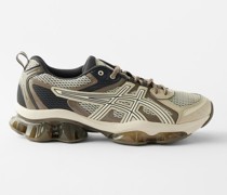 Gel-quantum Kinetic Mesh And Faux-leather Trainers