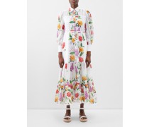Lotus Floral-print Cotton-blend Dress