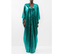 Gala Disco V-neck Sequinned-crepe Gown