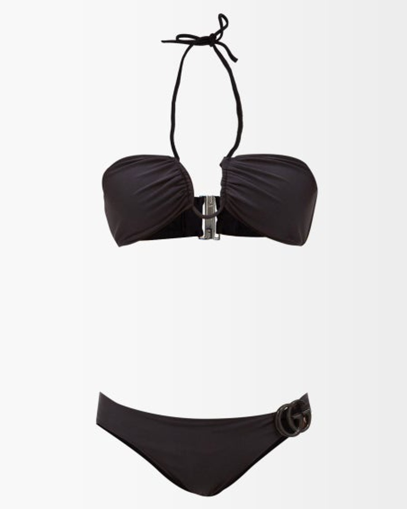 Gucci Damen Gg-logo Halterneck Bikini