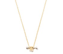 Two In One Diamond & 18kt Gold Pendant Necklace