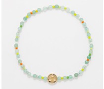 Beaded Aventurine & 14kt Gold Bracelet