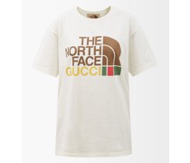 X The North Face Logo-print Cotton-jersey T-shirt