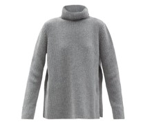 Responsible-wool Split-side Roll-neck Sweater