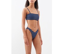Gigi Striped Crinkled Bikini