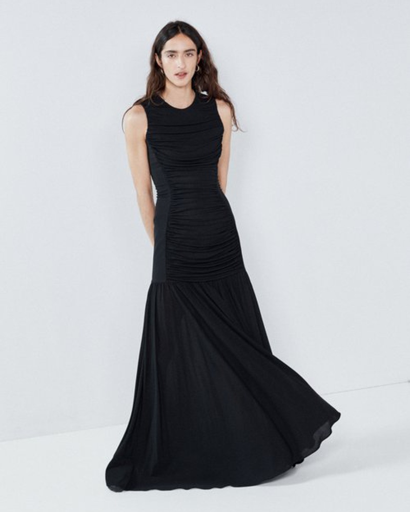 Raey Damen Ruched Side Jersey Dress