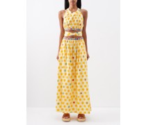 Alaia Smile Sun-print Cotton Dress