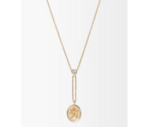 Fantasy Lion Diamond & 14kt Gold Necklace