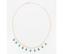Sophia Diamond, Opal & 14kt Gold Necklace
