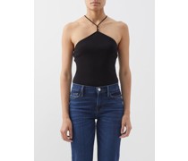 Halterneck Crepe-jersey Bodysuit