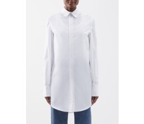 Marcella Longline Cotton-poplin Shirt