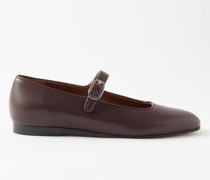 Leather Mary Jane Ballet Flats
