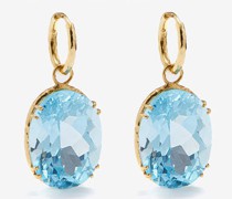 Topaz & 18kt Gold Drop Earrings