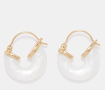 Petit Swell Resin 18kt Gold-plated Hoop Earrings