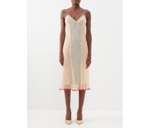 Robe en crêpe de mousseline à empiècements Abito