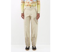 Franko Cotton-blend Frill Trousers