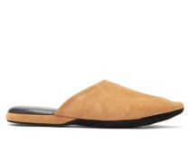 Almond-toe Suede Slippers