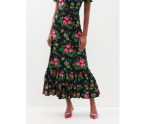 The Enchantress Floral-print Cotton Skirt